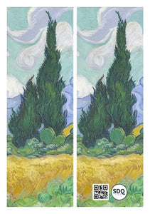 Separador: Wheat field with cypresses