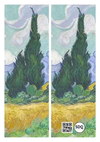 Separador: Wheat field with cypresses