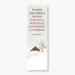 Separador: No hay grandeza donde faltan la sencillez, la bondad y la verdad