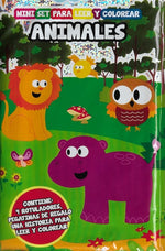 Miniset: Animales (Libro para colorear, incluye rotuladores)