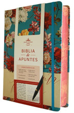 Cargar imagen en el visor de la galería, Biblia de apuntes (Azul celeste con flores) (Reina-Valera 1960) (TD)
