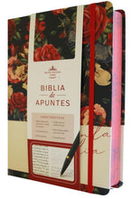 Cargar imagen en el visor de la galería, Biblia de apuntes (Azul oscuro con flores) (Reina-Valera 1960) (TD)
