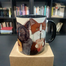 Cargar imagen en el visor de la galería, Gatos tomando café
